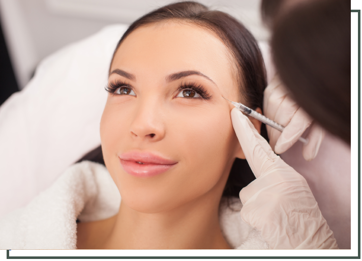 Attractive healthy lady is visiting expert beautician